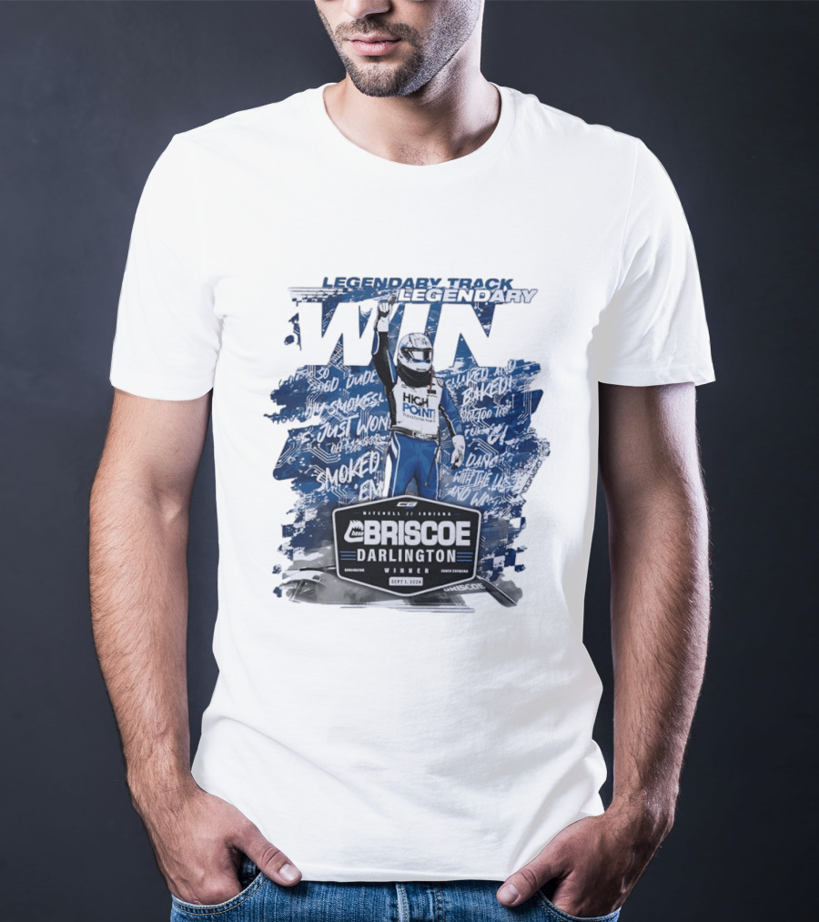 Legendary Track Legendary Win Chase Briscoe Darlington Winner Sept 1 2024 Smoked Em T-Shirt
