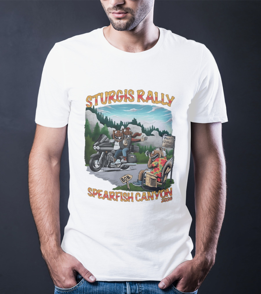 Sturgis Rally 2020 Squirrels Riding Motorcycle Spearfish Canyon T-Shirt
