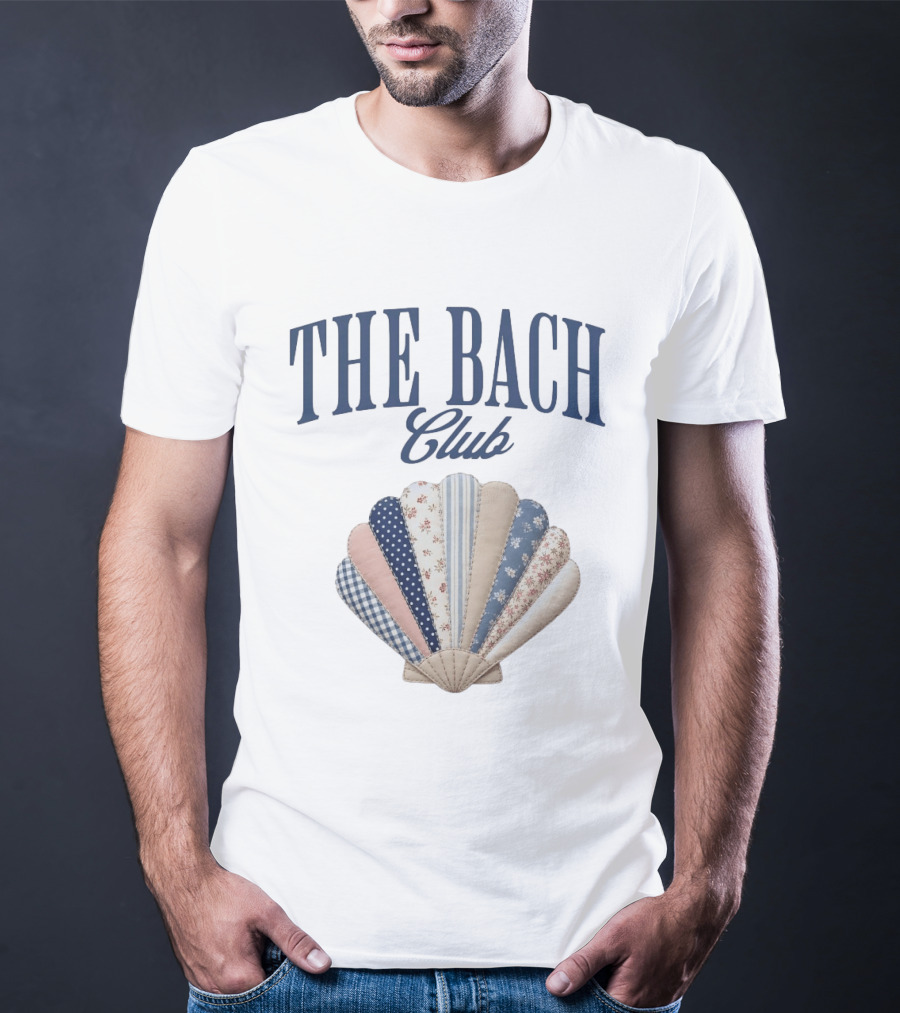 The Bach Club Patchwork Seashell Pattern Aesthetic T-Shirt