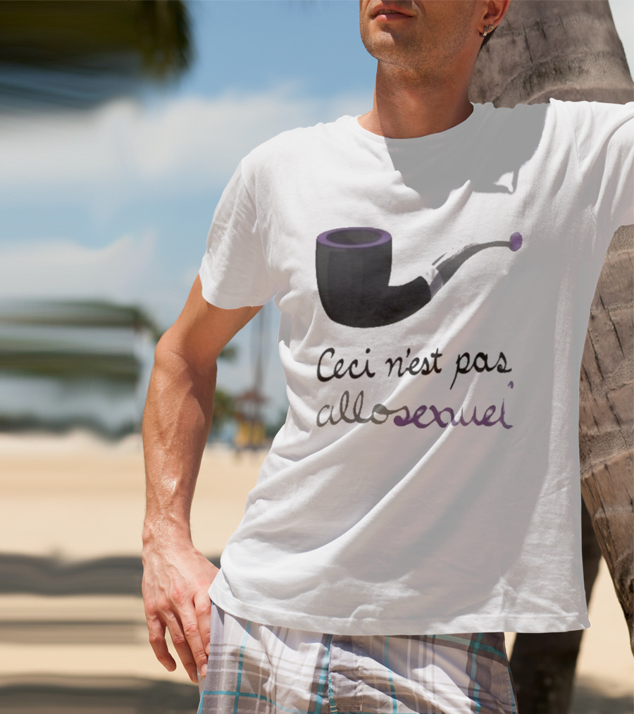 Ceci N'est Pas Allosexeuel Pipe Treachery Of Images T-Shirt