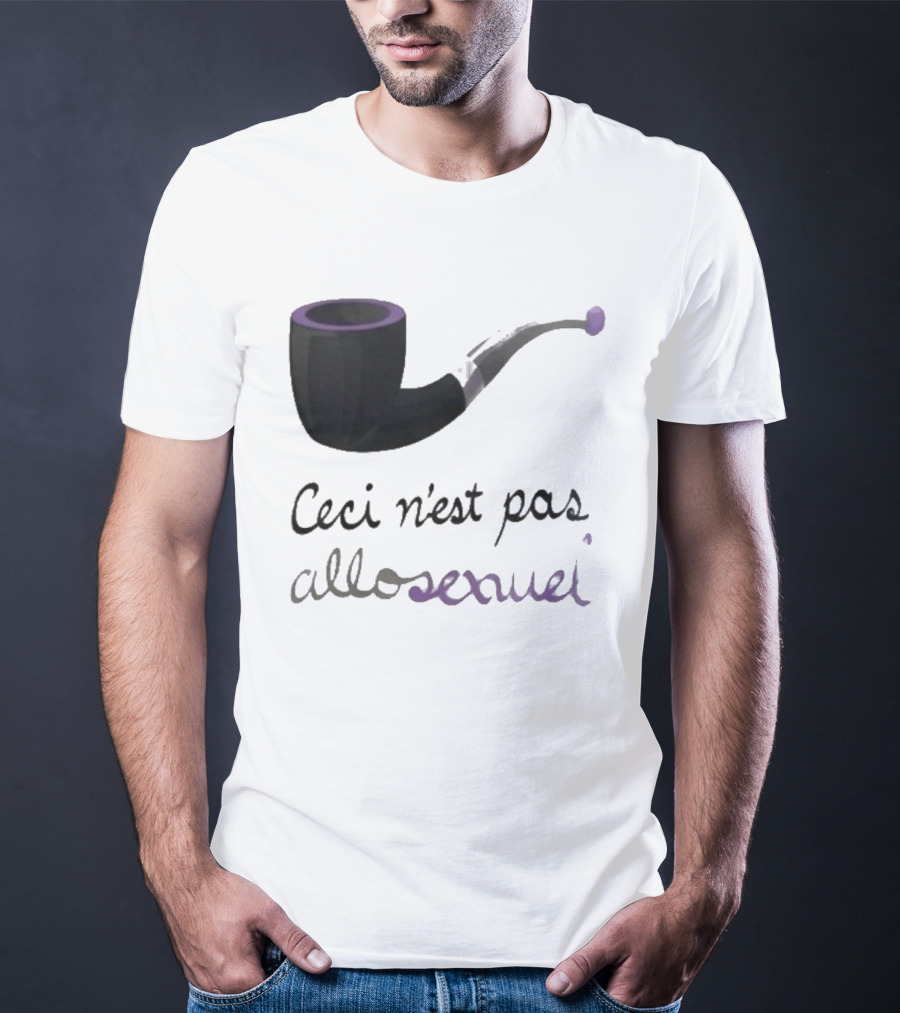 Ceci N'est Pas Allosexeuel Pipe Treachery Of Images T-Shirt