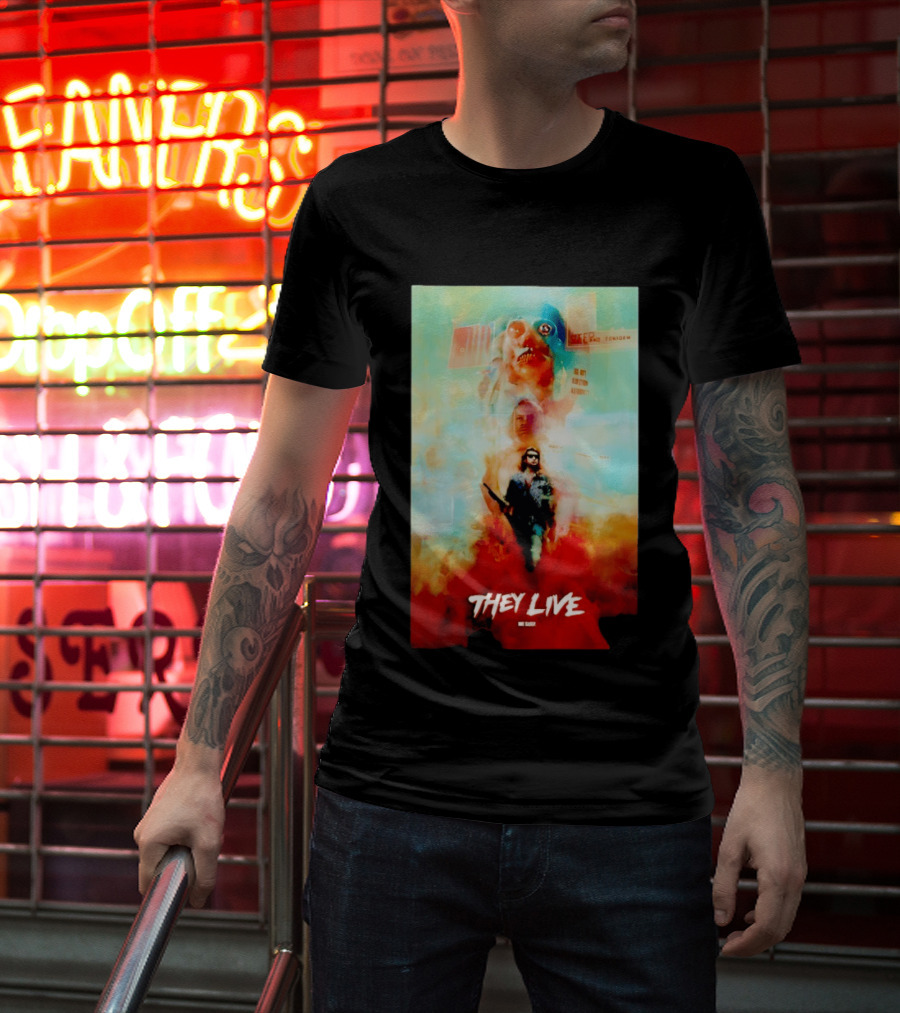 They Live John Nada Sci Fi Surreal Movie Film T-Shirt