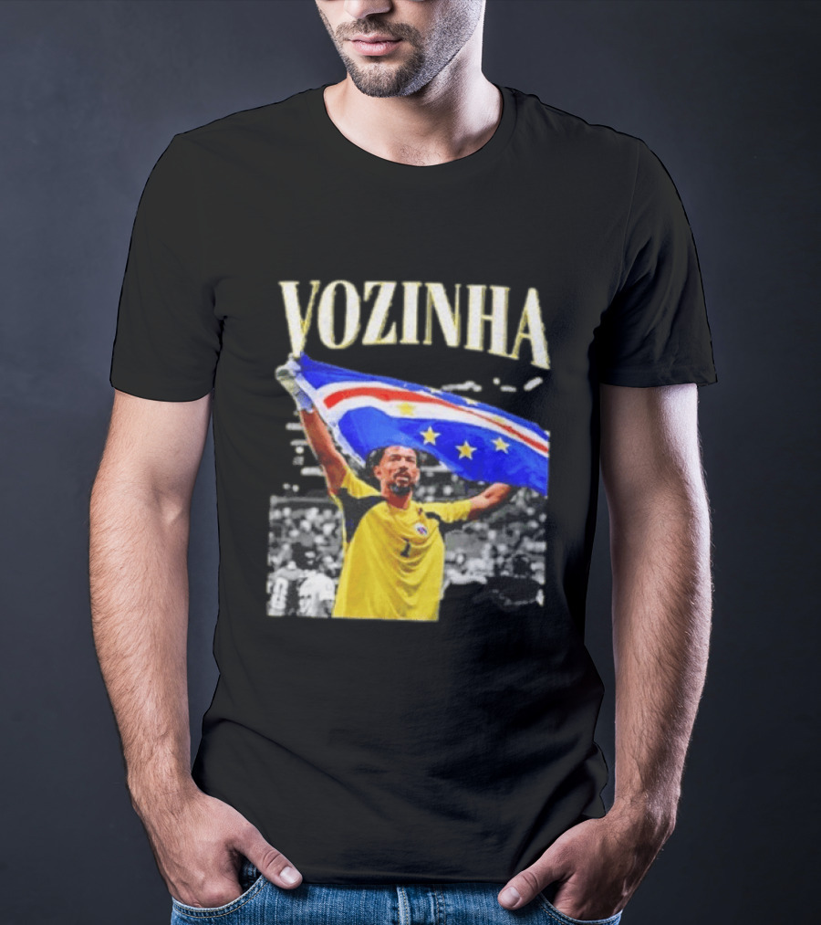 Vozinha Cape Verde Flag Celebration Football Team Player T-Shirt