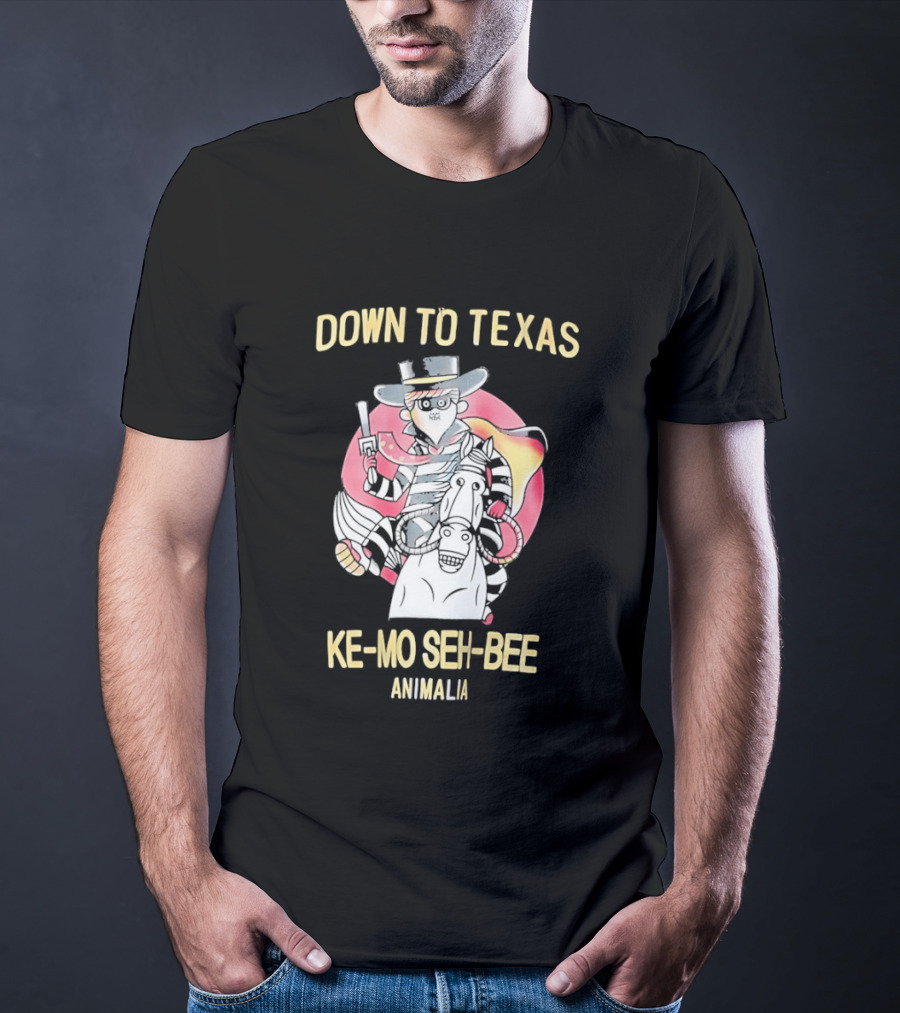 Down To Texas Ke Mo Seh Bee Animalia Bandit T-Shirt
