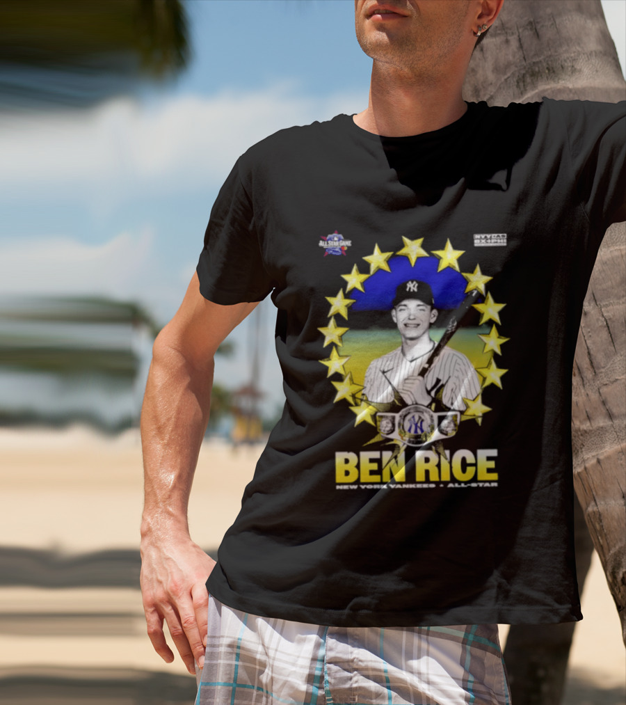 Ben Rice New York Yankees All Star Baseball Player MLB Stars T-Shirt