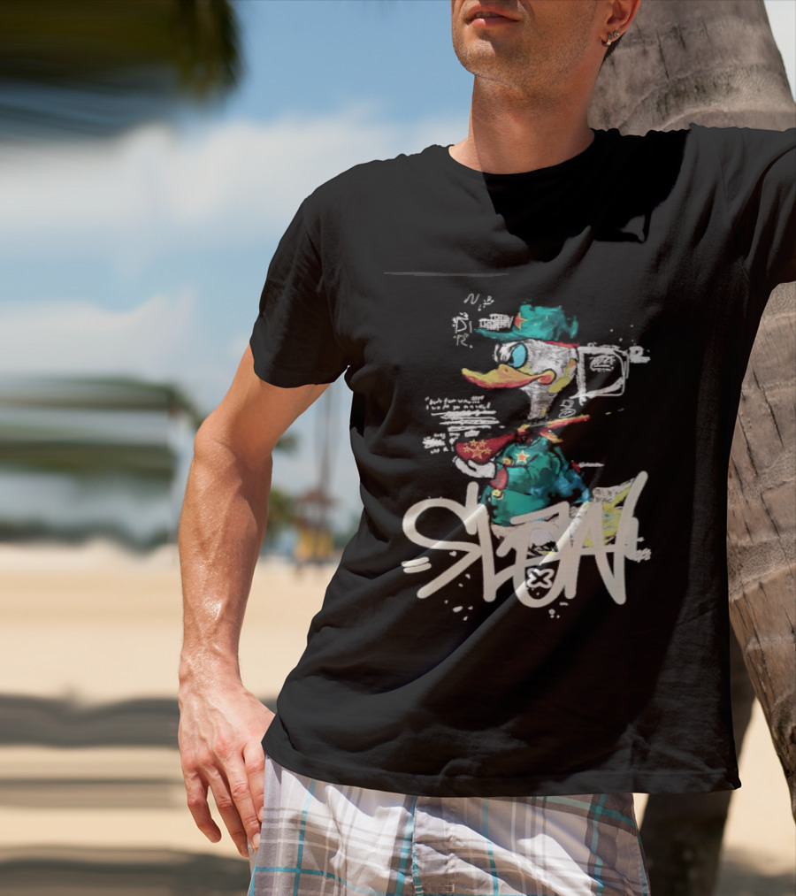 Donald Duck Soldier Streetwear DR D2 Fashion T-Shirt