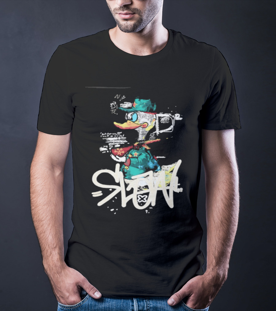 Donald Duck Soldier Streetwear DR D2 Fashion T-Shirt
