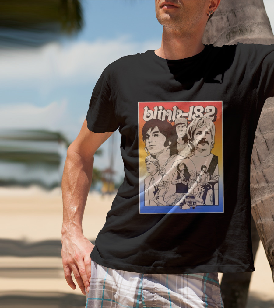 Blink 182 Band Members Pop Punk Collage T-Shirt