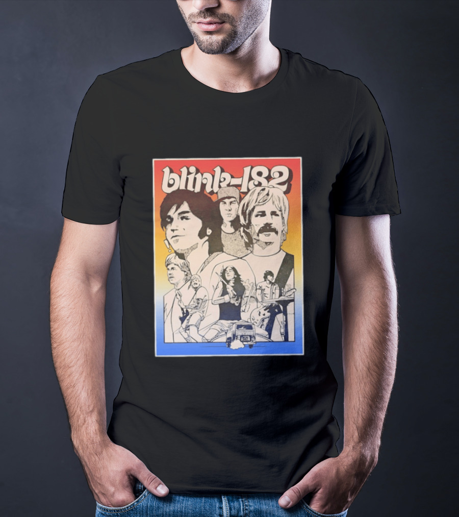 Blink 182 Band Members Pop Punk Collage T-Shirt