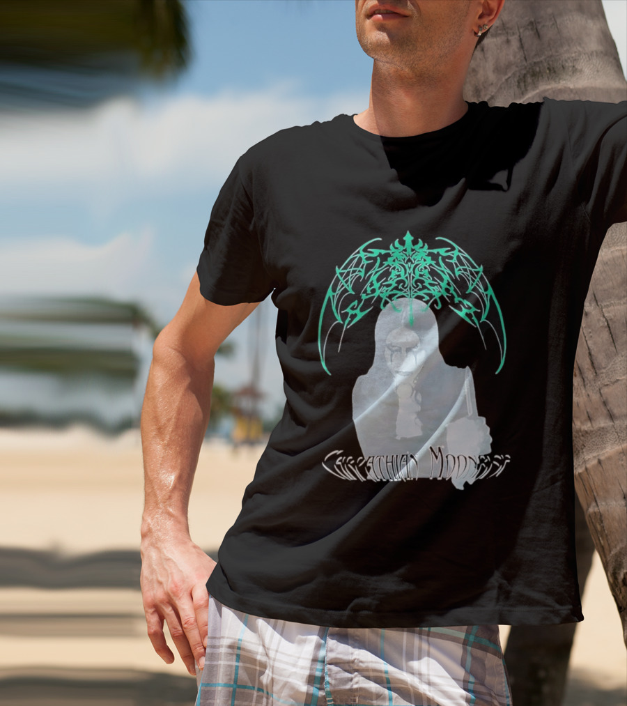 Carpathian Moonrise Hooded Figure With Knife Metal Band T-Shirt