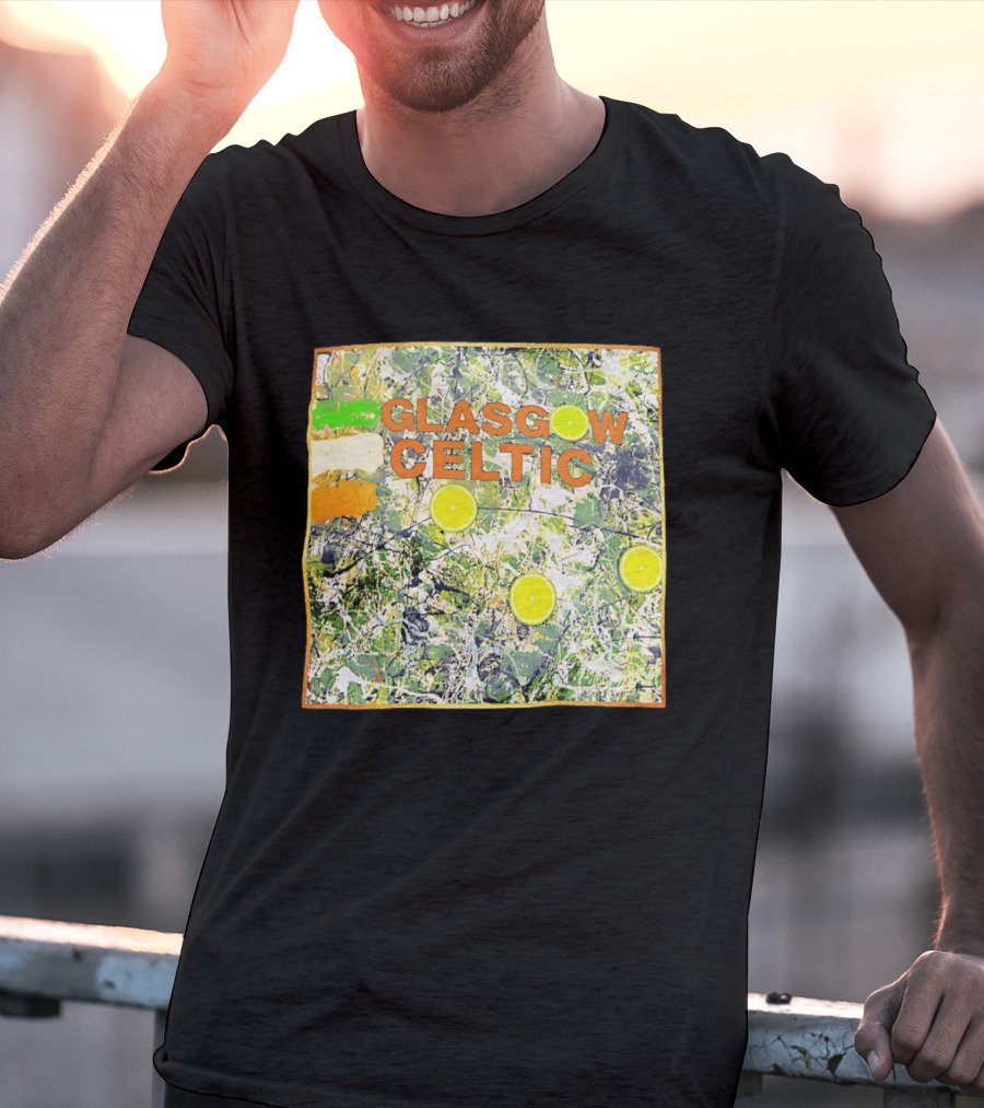 Glasgow Celtic Lime Splash Art With Citrus Accents T-Shirt