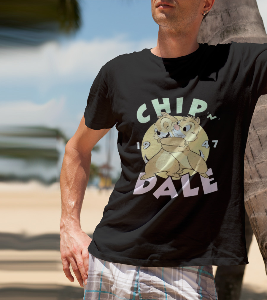 Chip N Dale 1947 Disney Characters Hugging T-Shirt