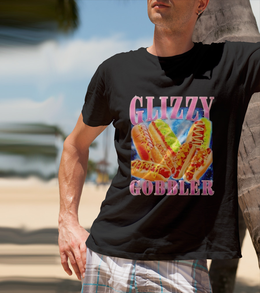Glizzy Gobbler Hot Dogs Space Galaxy Food Extravaganza T-Shirt