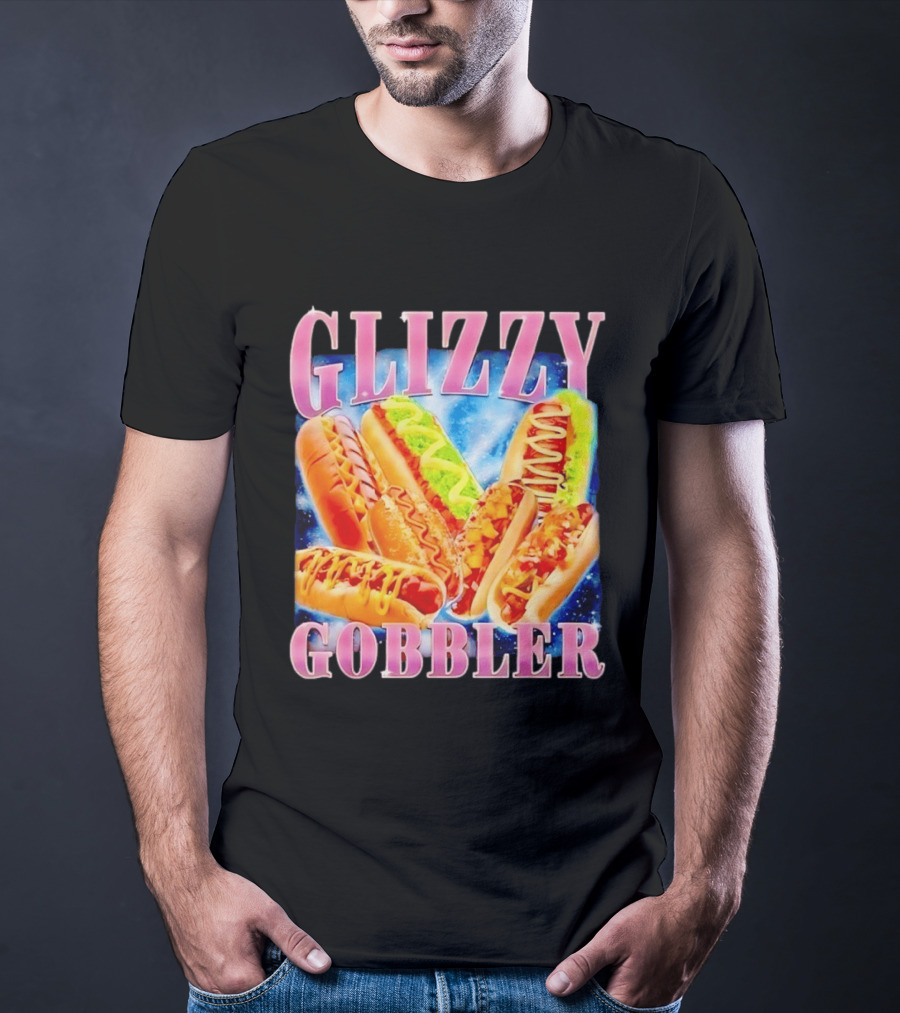 Glizzy Gobbler Hot Dogs Space Galaxy Food Extravaganza T-Shirt