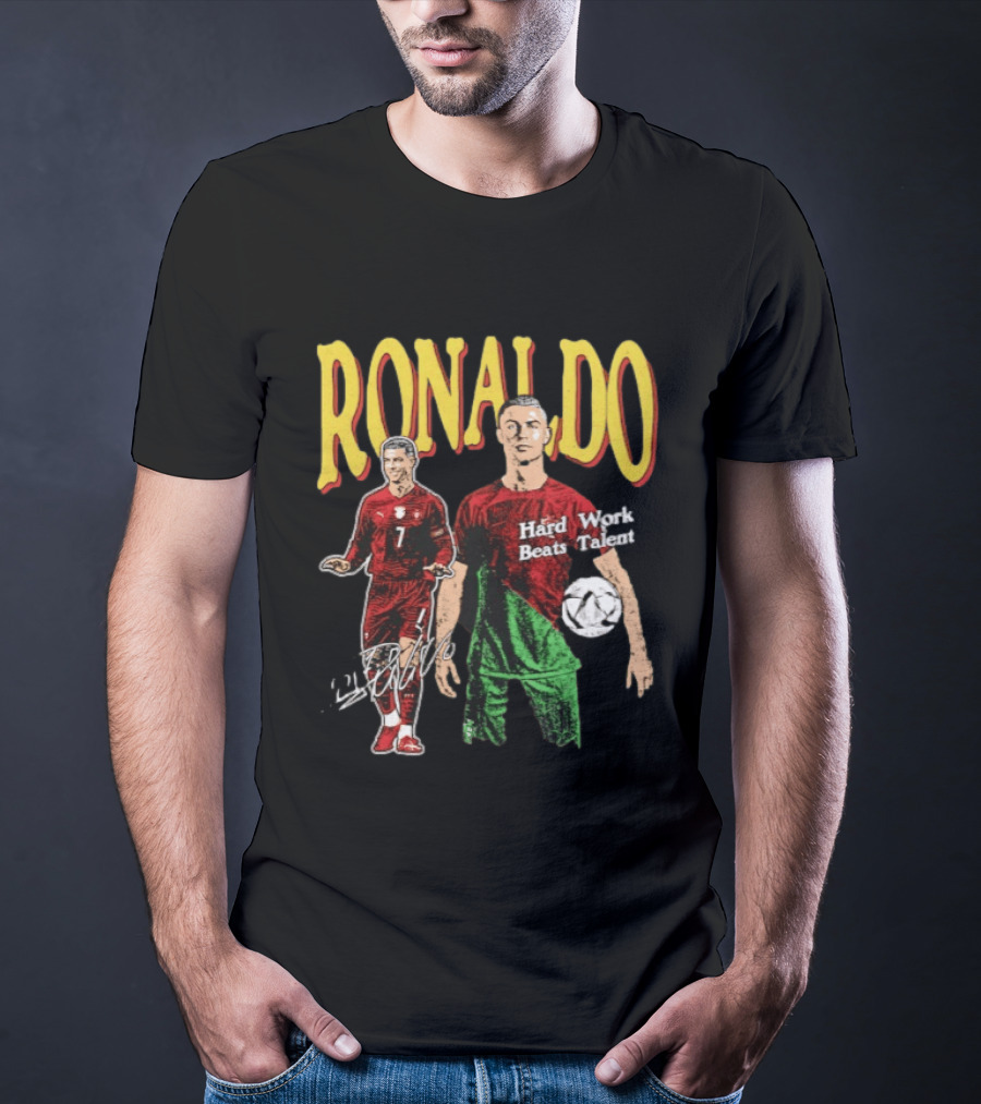 Ronaldo Hard Work Beats Talent Portugal Soccer T-Shirt