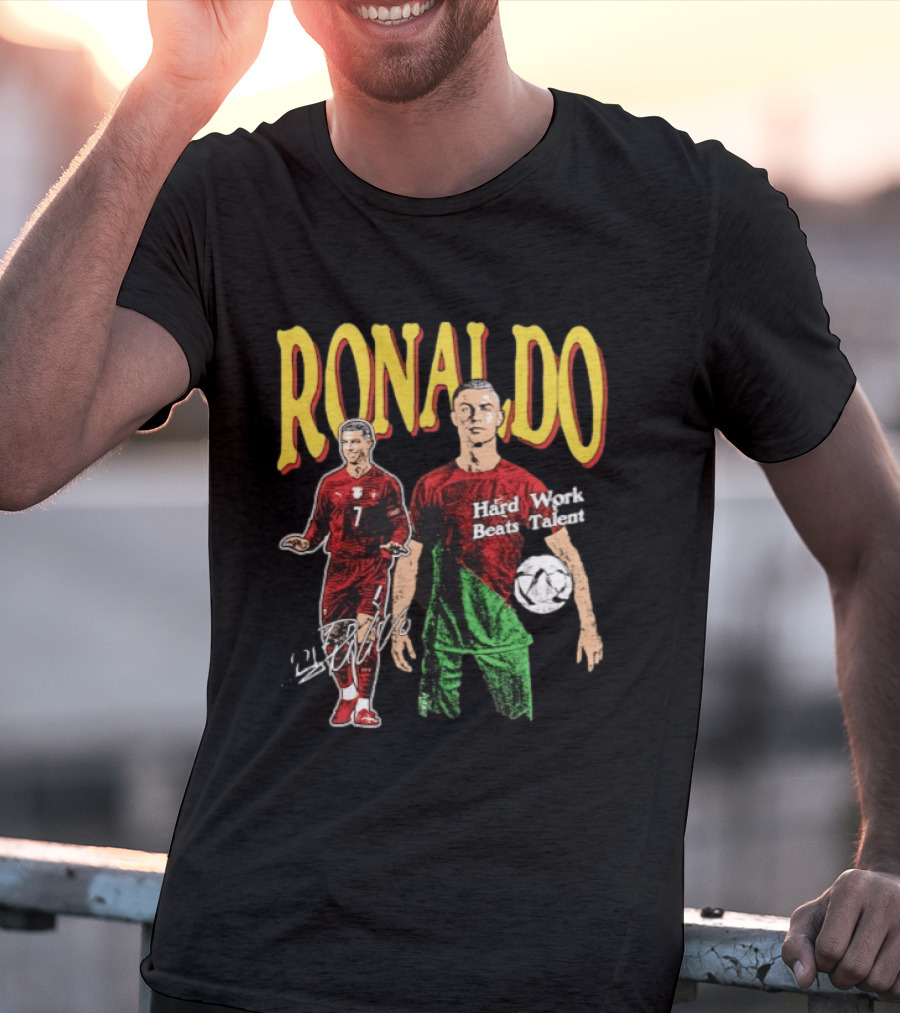 Ronaldo Hard Work Beats Talent Portugal Soccer T-Shirt