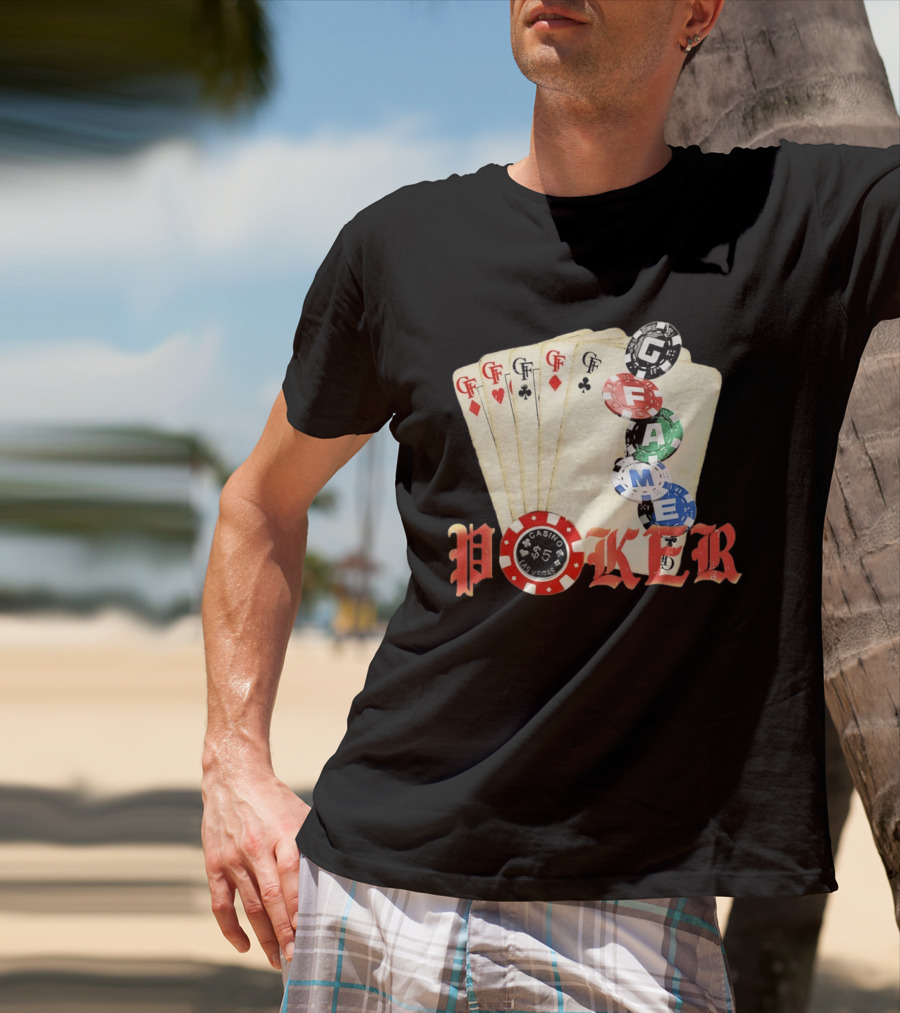 Casino Las Vegas Poker Cards And Chips GF Game T-Shirt