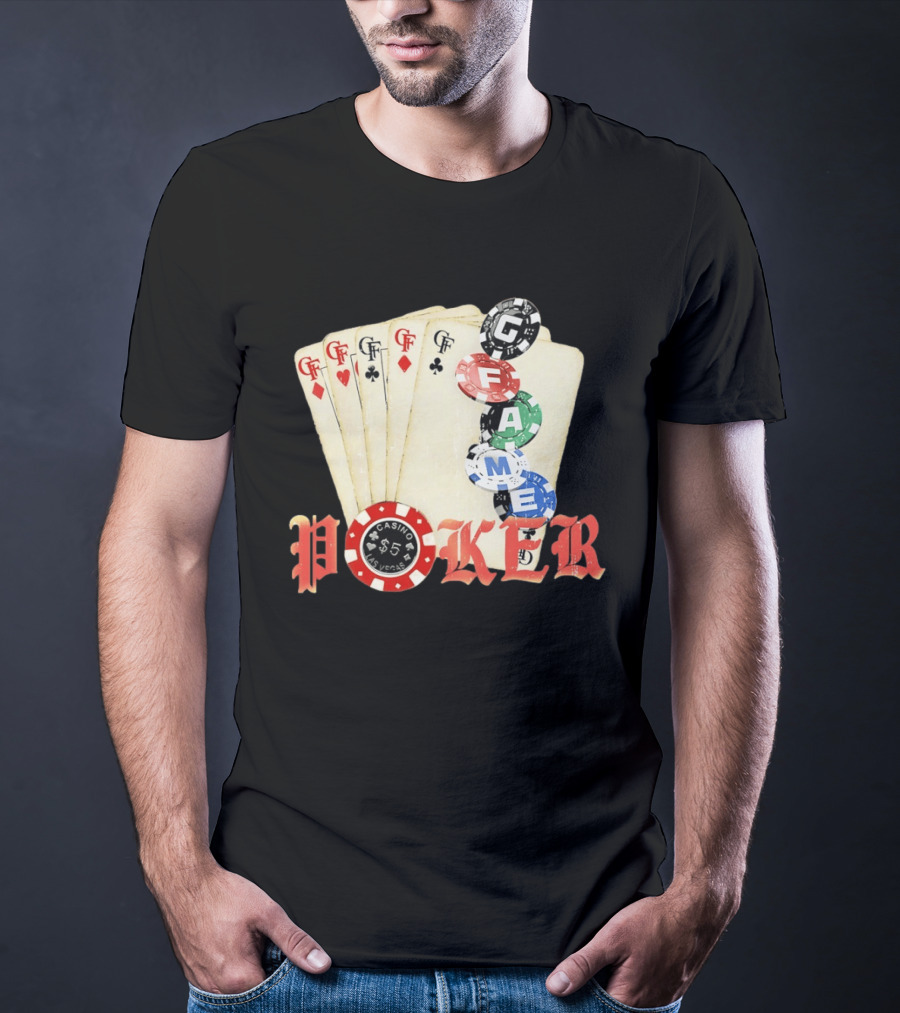 Casino Las Vegas Poker Cards And Chips GF Game T-Shirt