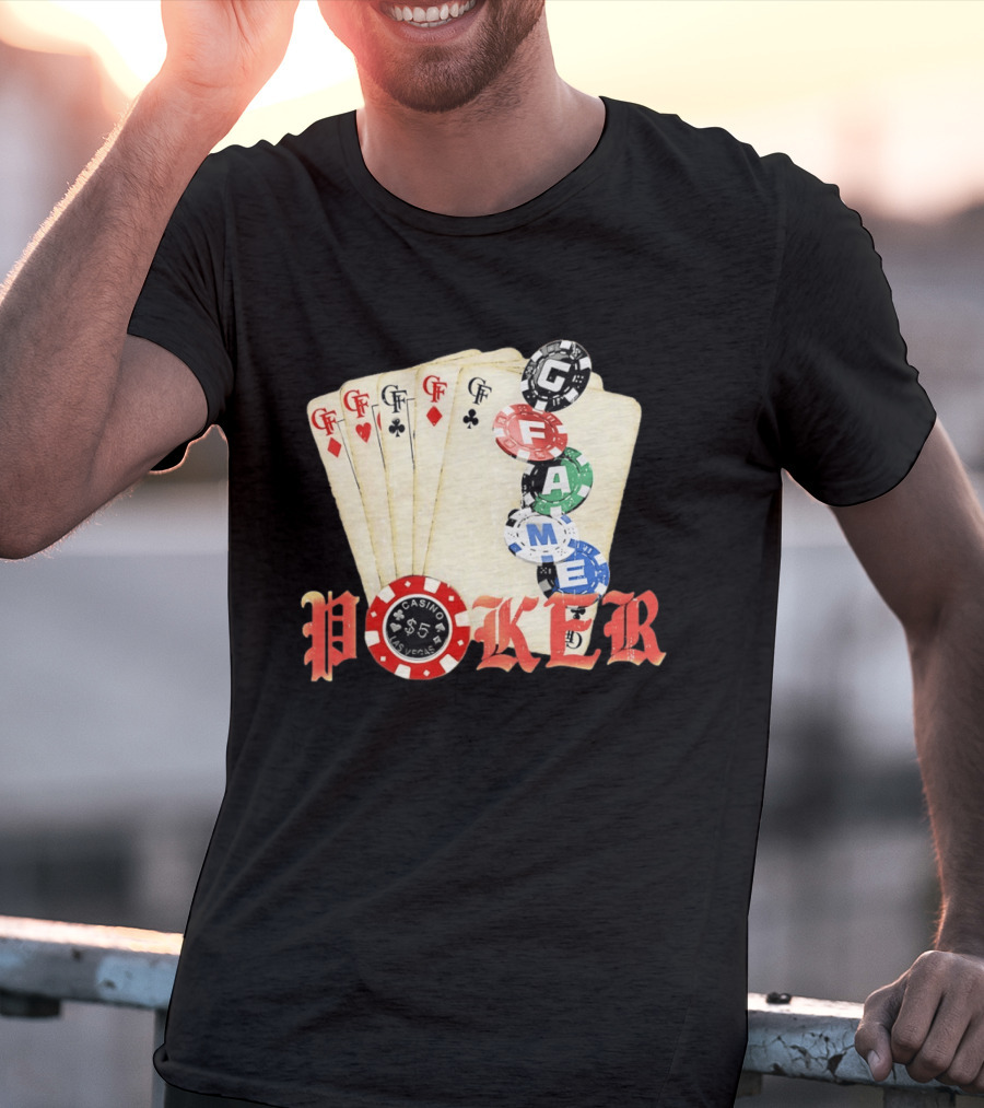 Casino Las Vegas Poker Cards And Chips GF Game T-Shirt