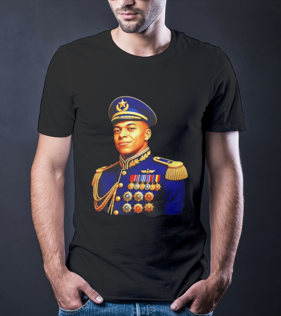 Kylian Mbappe Dictator Paris Saint Germain Military Uniform T-Shirt