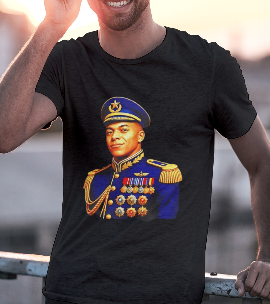Kylian Mbappe Dictator Paris Saint Germain Military Uniform T-Shirt