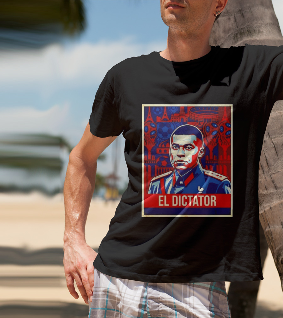 Kylian Mbappe El Dictator Paris Saint Germain Art Deco T-Shirt