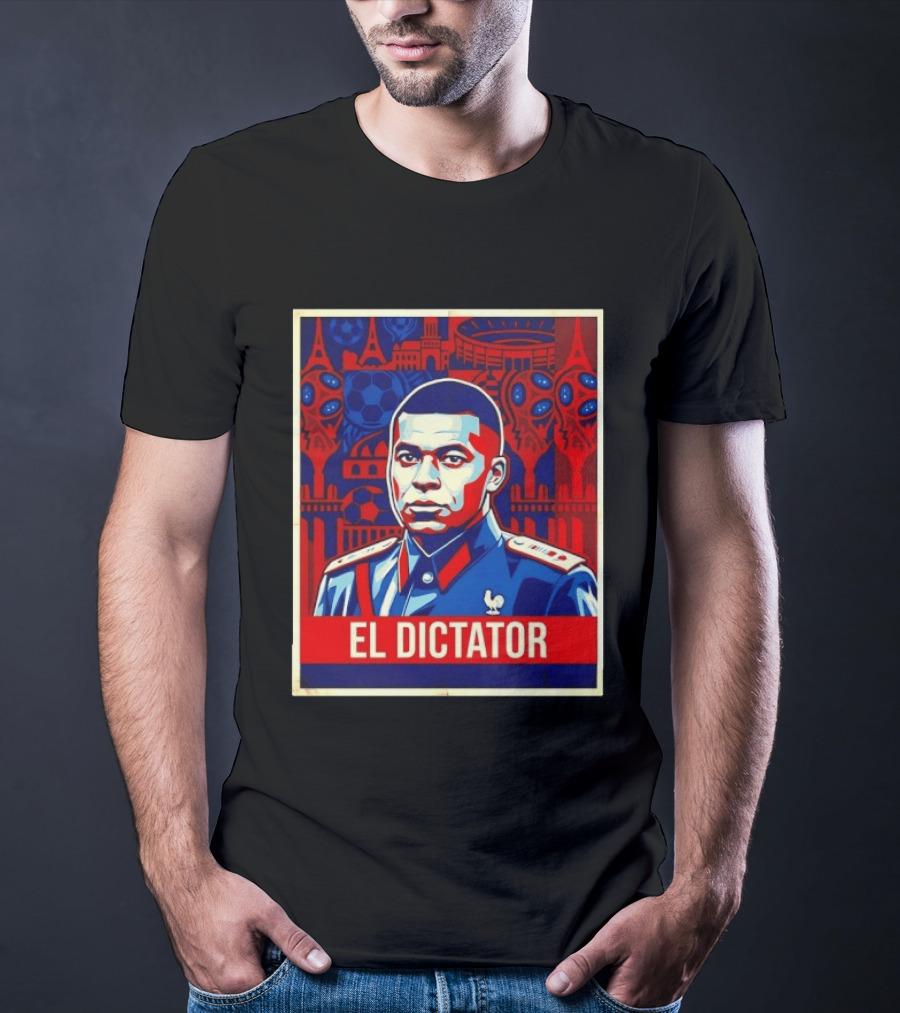 Kylian Mbappe El Dictator Paris Saint Germain Art Deco T-Shirt