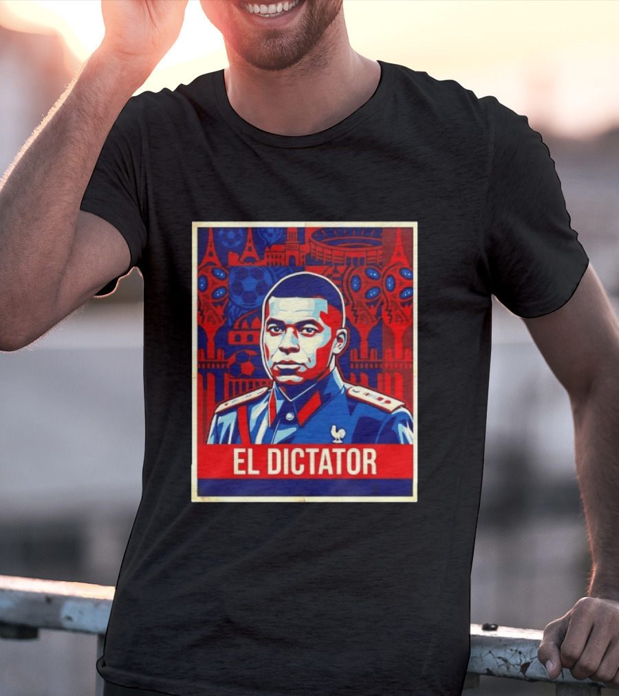 Kylian Mbappe El Dictator Paris Saint Germain Art Deco T-Shirt