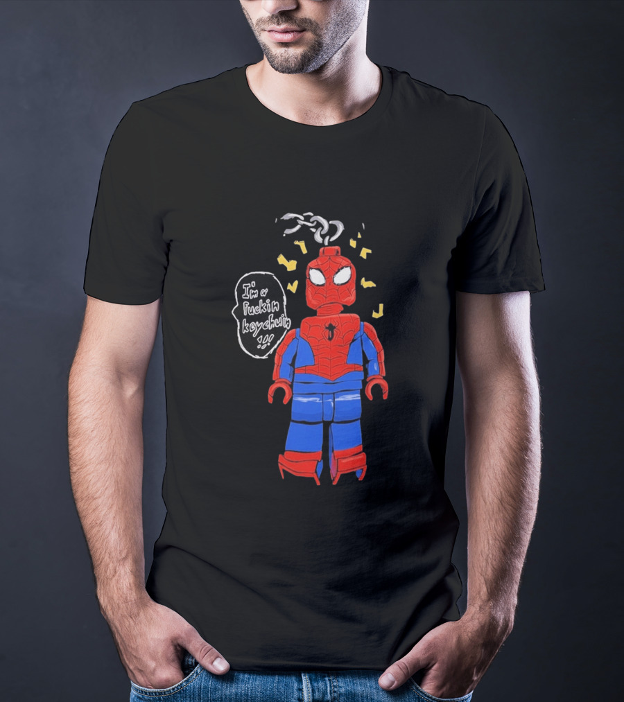 Lego Spider Man I'm A Keychain Funny Minifigure T-Shirt
