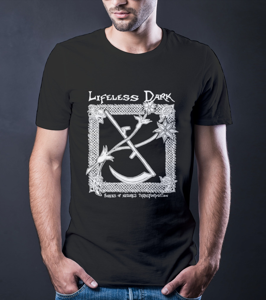 Lifeless Dark Forces Of Nature's Transformation Celtic Knot Scythe Star T-Shirt