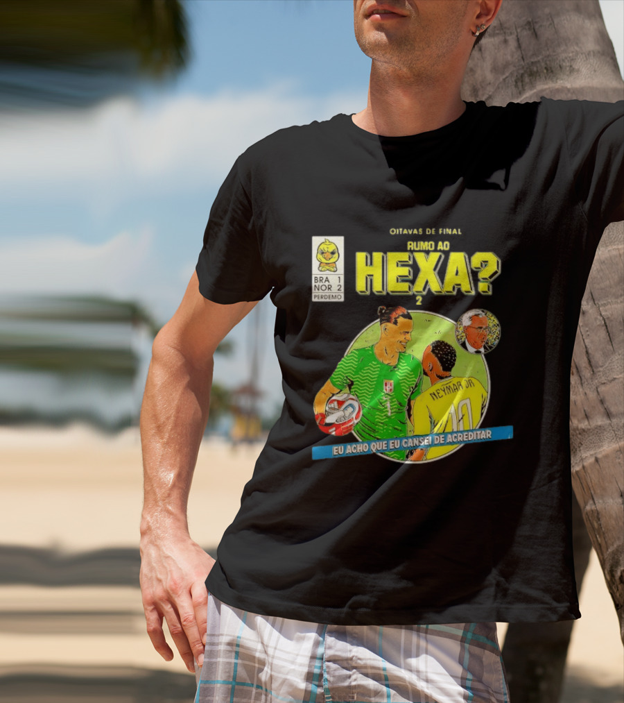 Olimpíadas De 2030 Rumo Ao Hexa Neymar Jr Erling Haaland Brasil Noruega T-Shirt