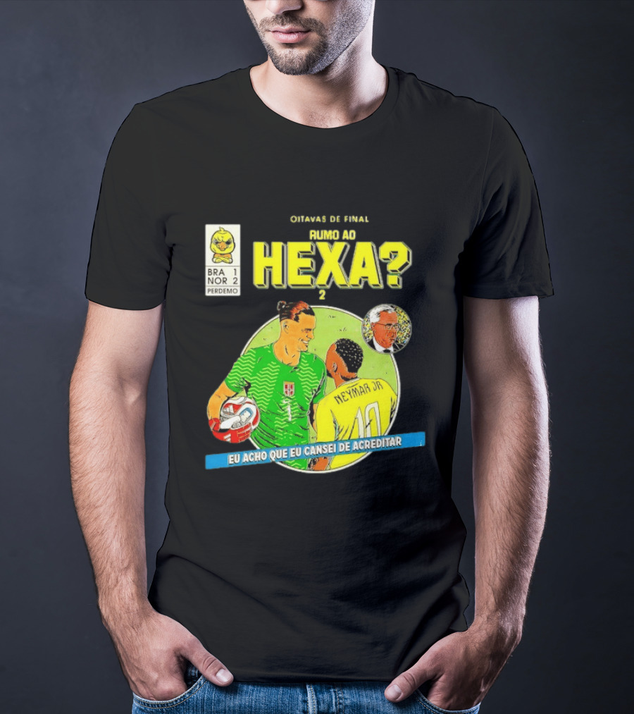 Olimpíadas De 2030 Rumo Ao Hexa Neymar Jr Erling Haaland Brasil Noruega T-Shirt