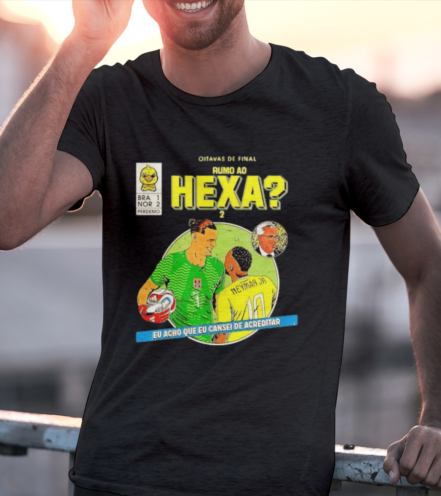 Olimpíadas De 2030 Rumo Ao Hexa Neymar Jr Erling Haaland Brasil Noruega T-Shirt
