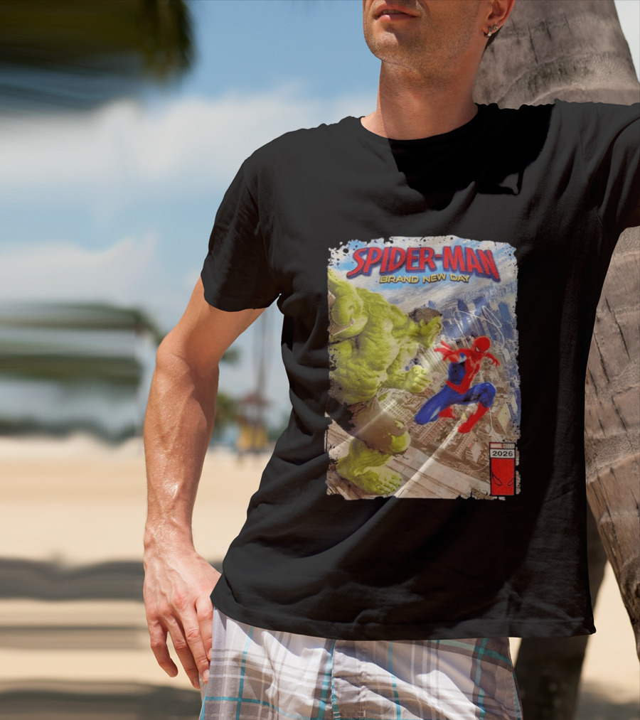 Spider Man Brand New Day Marvel 2026 Spider Man Vs Hulk Epic Showdown T-Shirt
