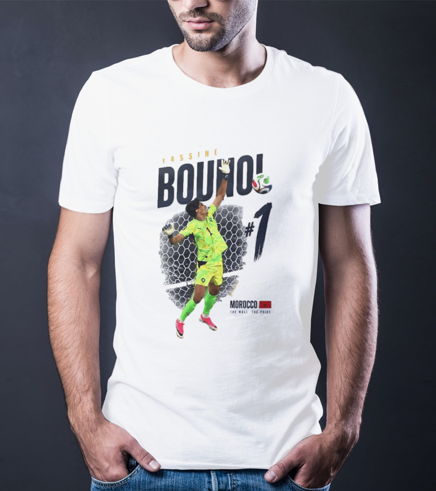 Yassine Bounou Morocco Goalkeeper The Wall The Pride Save Number 1 T-Shirt