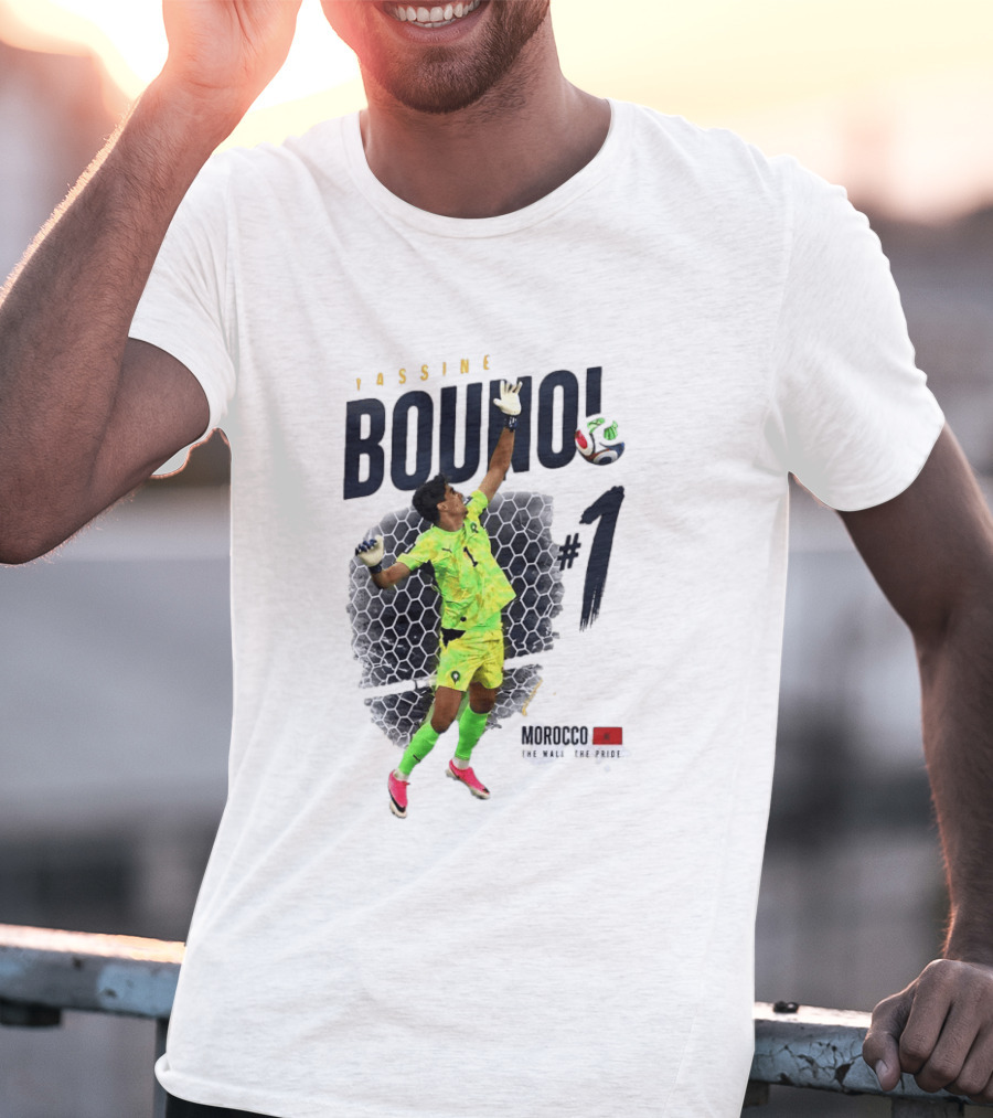 Yassine Bounou Morocco Goalkeeper The Wall The Pride Save Number 1 T-Shirt