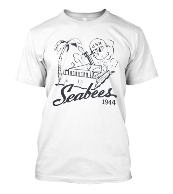 Seabees 1944 Palm Cannon USN Zero Foxtrot T-Shirt