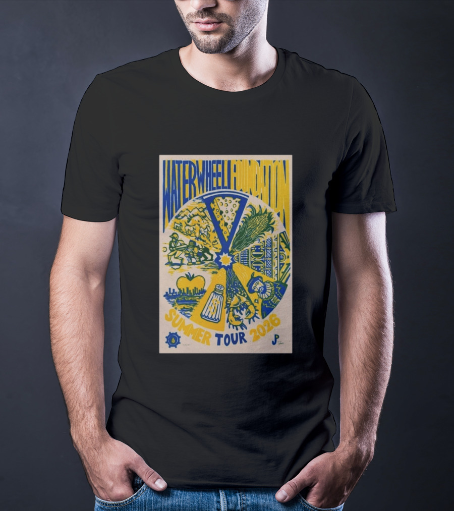 WaterWheel Foundation Summer Tour 2026 Salt Shaker Apple Corn T-Shirt