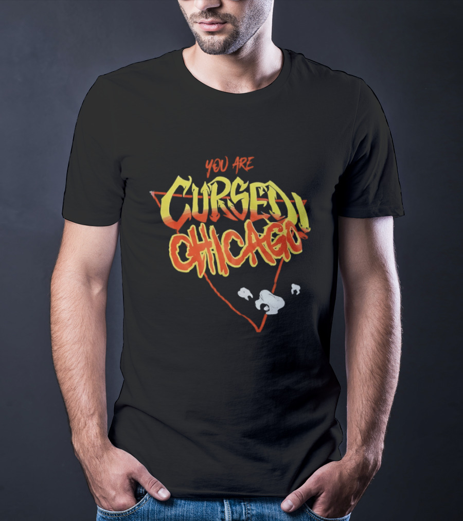 You Are Cursed Chicago Red Triangle T-Shirt