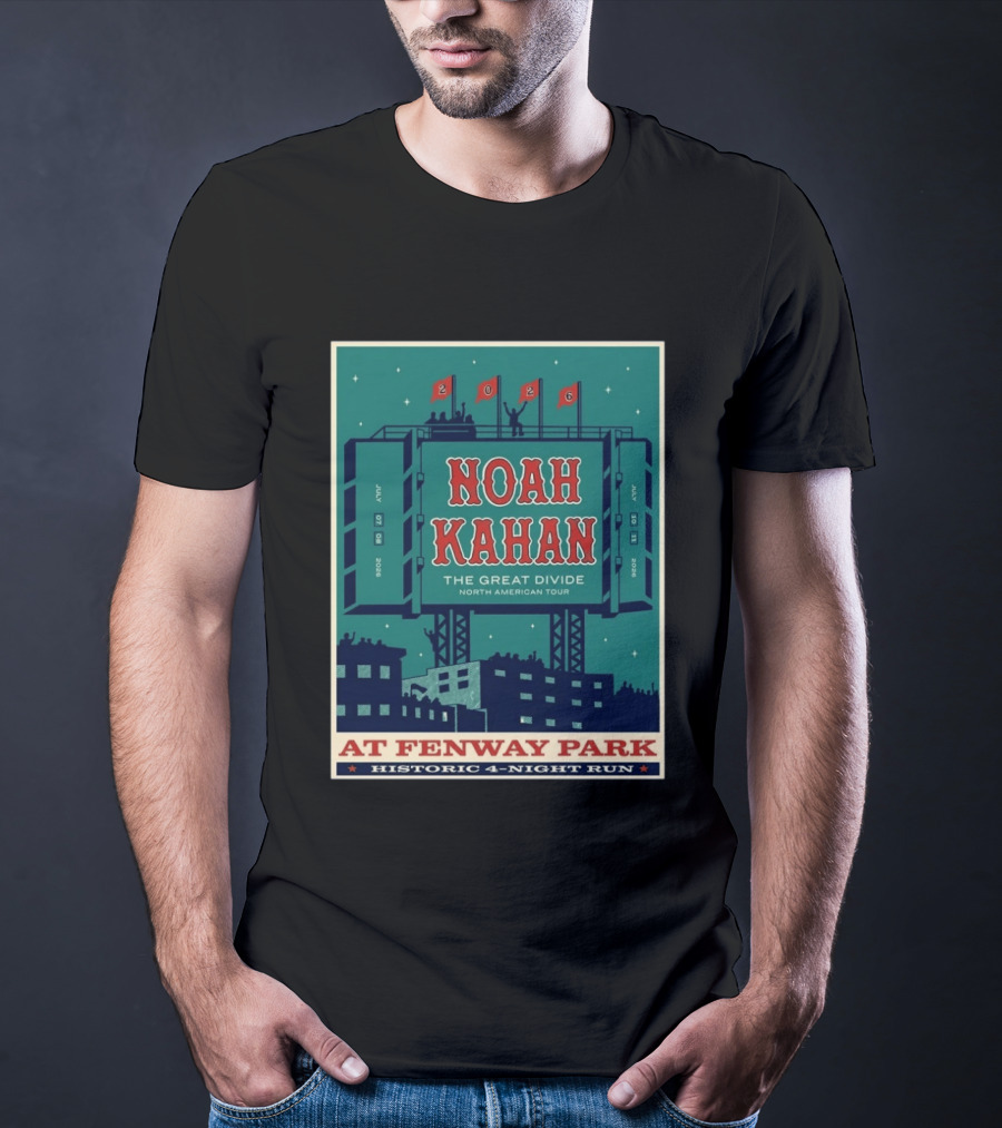 Noah Kahan The Great Divide Tour 2026 Fenway Park July 7 8 10 11 T-Shirt