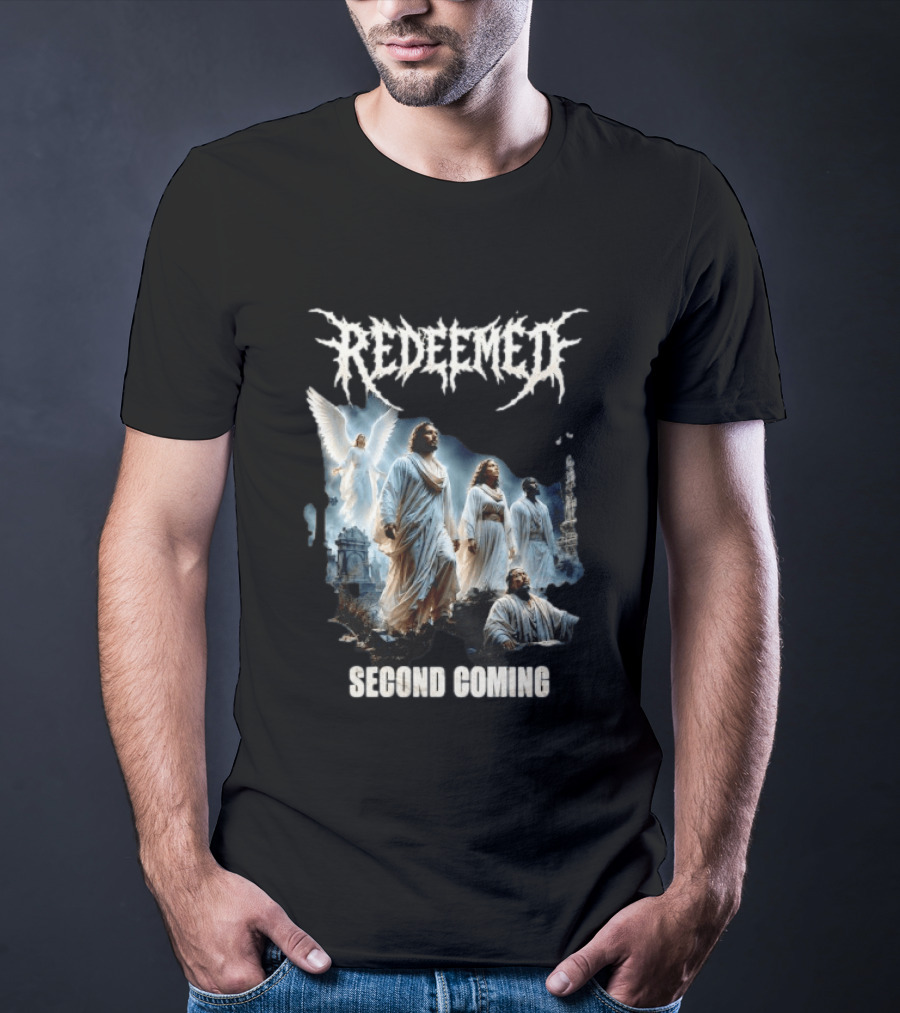 Redeemed Second Coming Christian Metal Angels And Saints T-Shirt