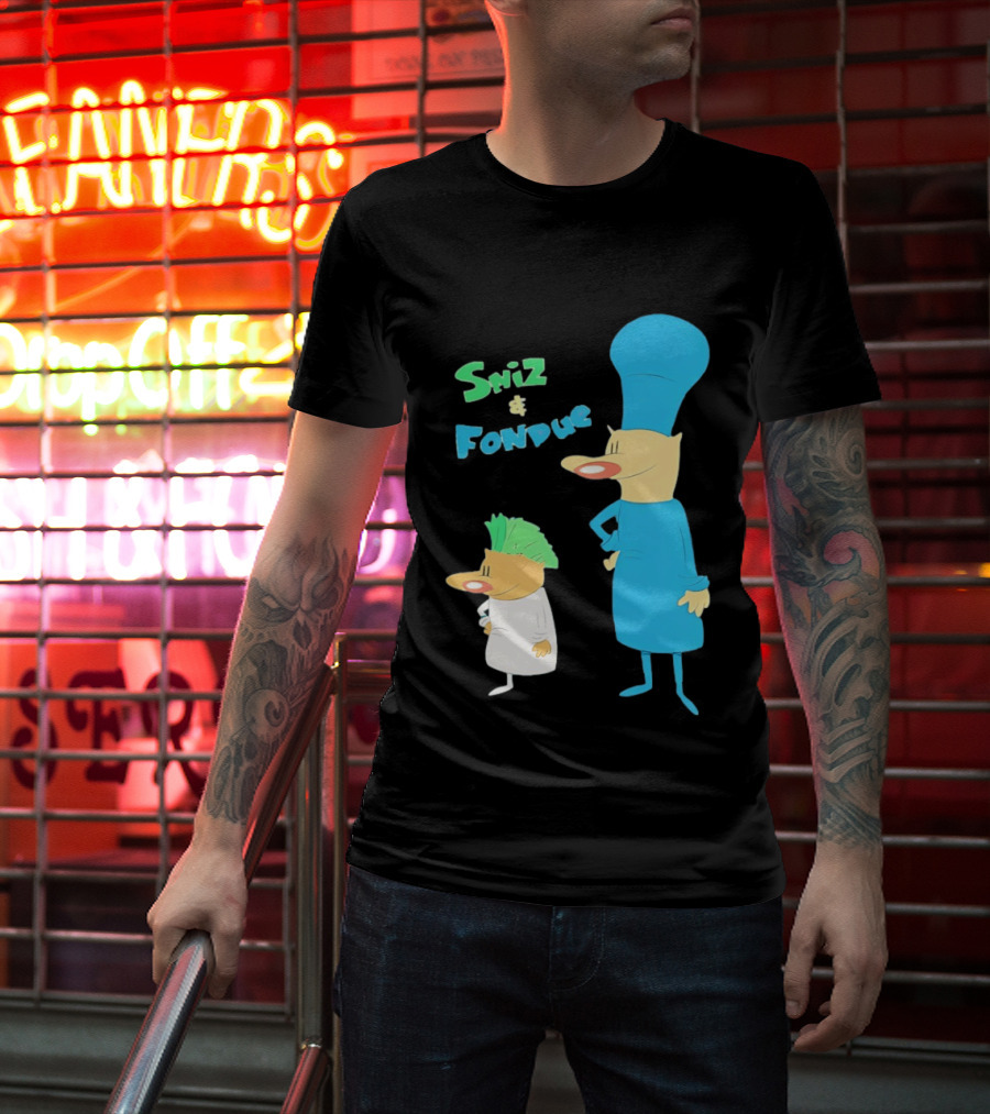 Sniz And Fondue Characters From Nickelodeon 90s Cartoon Series T-Shirt