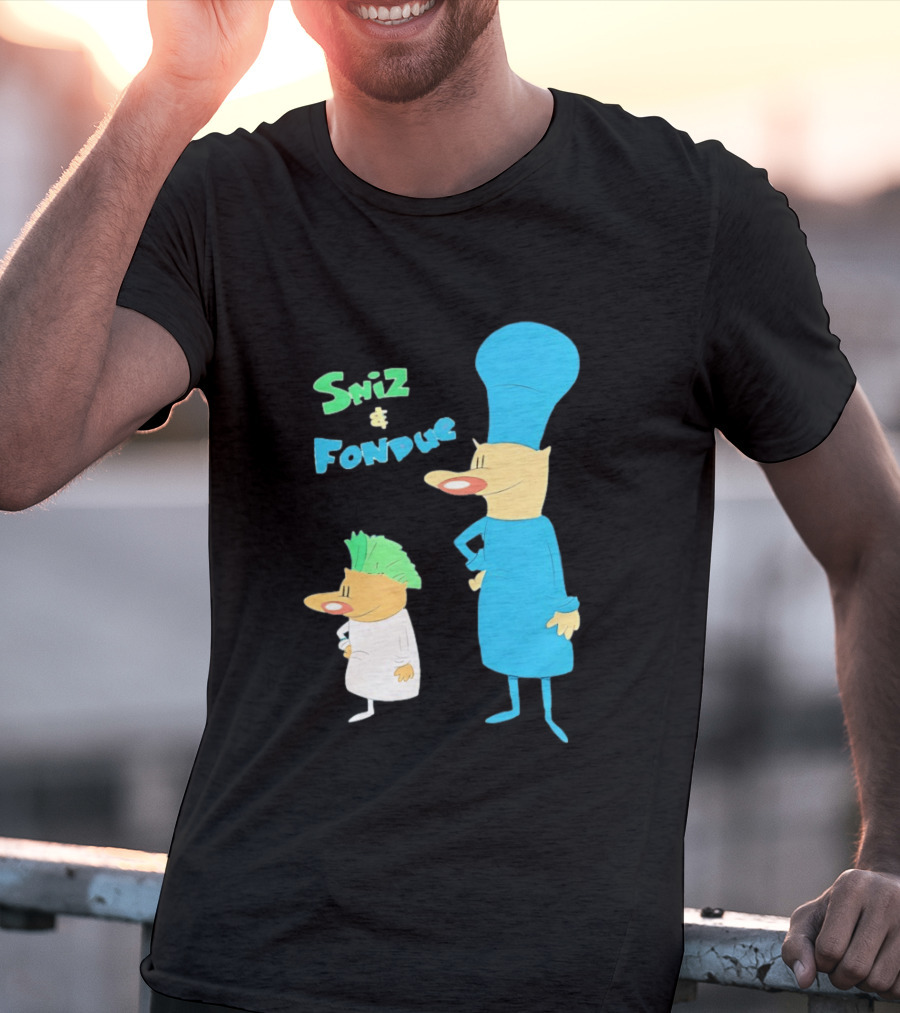 Sniz And Fondue Characters From Nickelodeon 90s Cartoon Series T-Shirt