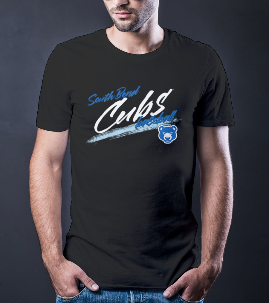 South Bend Cubs Baseball MiLB Blue Bear T-Shirt