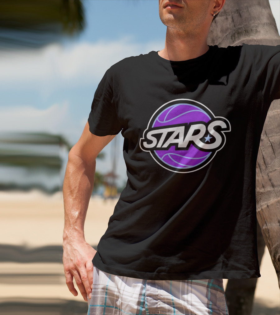 Stars Basketball Purple Ball T-Shirt