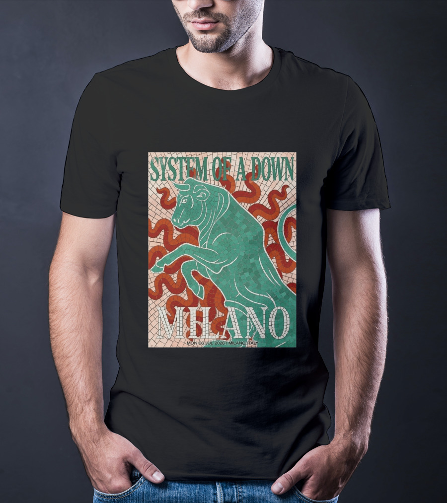 System Of A Down Milano Italy 6 July 2026 Exclusive Pop Up Shop T-Shirt