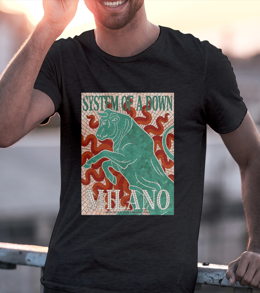 System Of A Down Milano Italy 6 July 2026 Exclusive Pop Up Shop T-Shirt