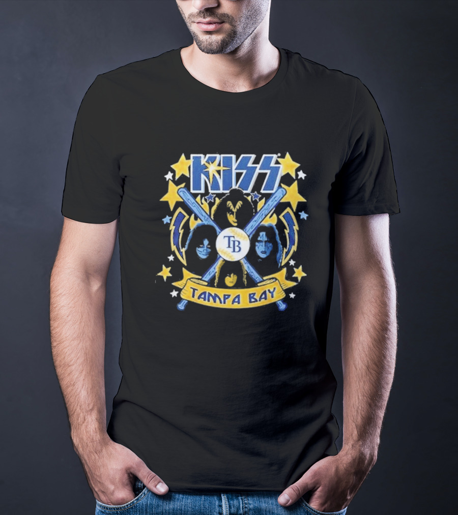 Tampa Bay Rays KISS 2026 MLB Game Night Fan Crossover Event T-Shirt