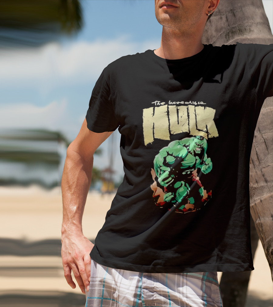 The Incredible Hulk Marvel Comic Retro Watercolor T-Shirt