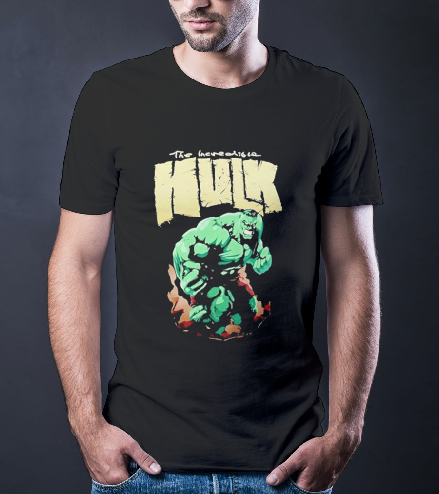 The Incredible Hulk Marvel Comic Retro Watercolor T-Shirt